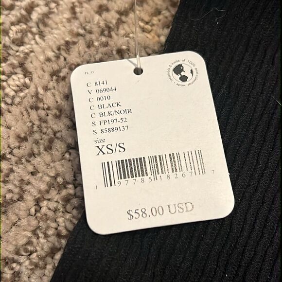 Free People Ribbed Seamless Bodysuit Black XS/S - Picture 5 of 6